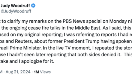 To Help Kamala, PBS Propagandist Judy Woodruff Lied About Trump Trying To Kill Ceasefire